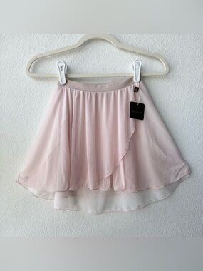 Chiffon Flare Double layered Pull on mini Ballet Skirt Pink